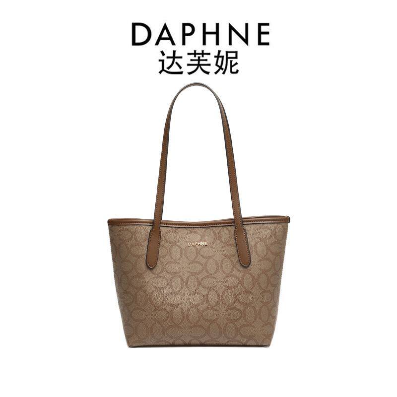 Daphne/达芙妮老花托特包女大容量通勤包日常单肩包品牌正品包包