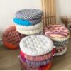 Round old coarse cloth cushion office cushion round chair cushion student bay window cushion meditation thickened literary and artistic warmth