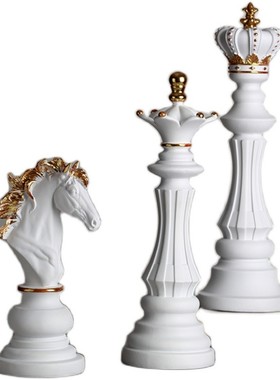欧式家居酒店客厅创意国际象棋摆件工艺电视柜办公室书房桌面摆饰