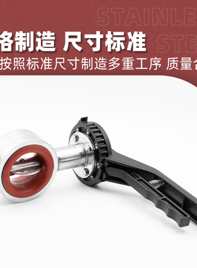 304不锈钢对夹蝶阀鸭嘴式手柄卫生级手动广式涡轮法兰阀门DN25 50