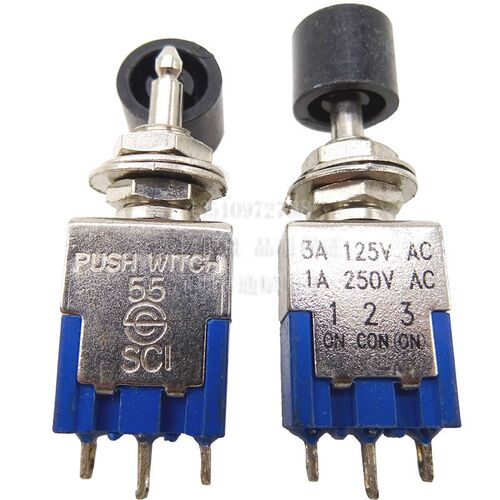 优质PUSH WITCH 按钮开关 复位按键开关 3脚 3A125VAC1A250VAC - 图3