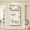 Creative shape hole board entrance wall storage rack background wall hanging board entry storage shelf wall display rack