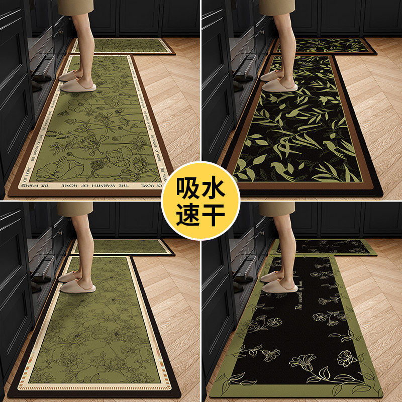 Diatom mud kitchen floor mat is water-absorbent and non-slip