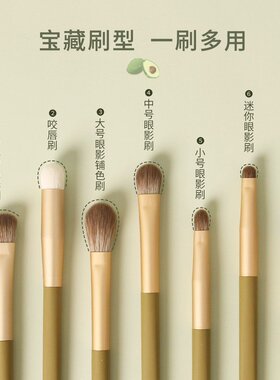 【沧州刷子】粉刷匠7支超软眼部刷软毛超柔软便携新手化妆刷初学J