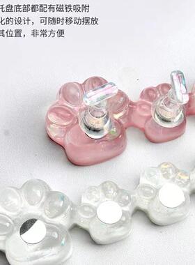 美甲练习极光色展示架 美甲工具白色展示架 指甲片支撑甲托架