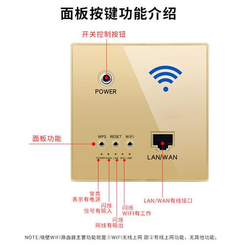 甄选1200M无线5G双频全千兆i路由器 WiF有线端口千兆AP面板全屋覆 - 图2