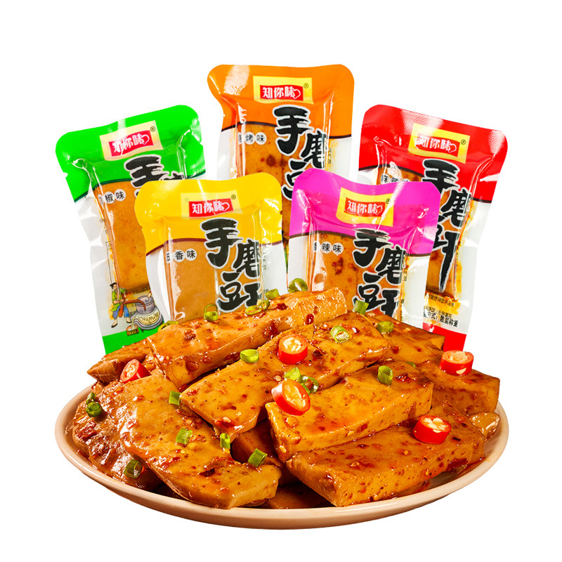 知你味重庆特产手磨豆干休闲小零食五香麻辣解馋豆腐干独立小包装