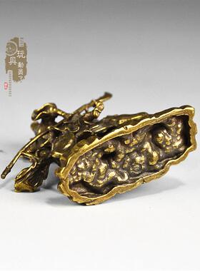 纯铜关公人像骑马关羽铜像关云长关二爷铜器武财神黄铜兵器摆件