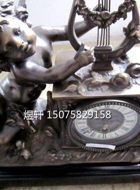 钟表机械铸铜座钟古典彷古钟表欧式复古钟表客厅家居装饰套钟摆设