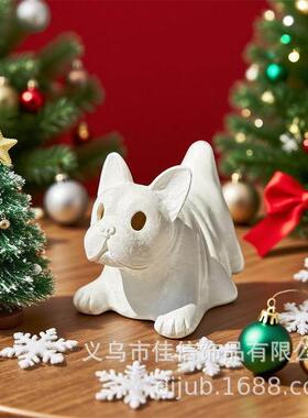 跨境树脂小狗树脂工艺品空心可放灯透光彷真动物家居公雕像摆件