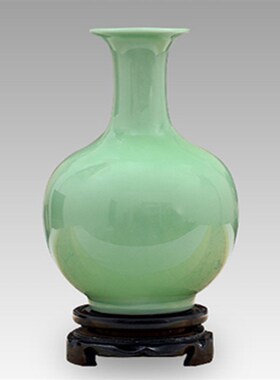 景德镇陶瓷器影青釉石榴仿古花瓶花插中式客厅家居装饰工艺品摆件