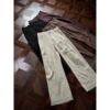 Oclin 70% high-end linen A-line trousers, three-dimensional pleated tailoring, fully hemmed lining, nouveau riche luxury