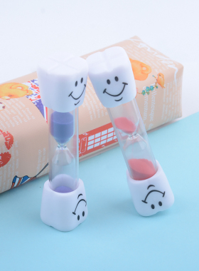 笑脸沙漏摆件儿童刷牙可爱计时器三分钟个性幼儿园学生创意小礼物