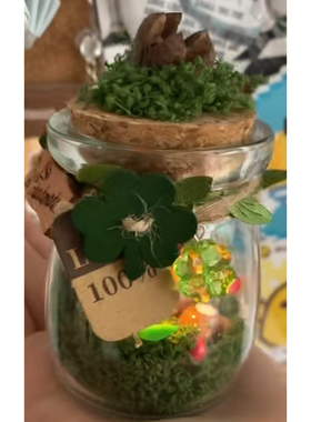 轻松熊玻璃罐diy材料包创意熊妹高级感小众微景观场景送朋友闺蜜