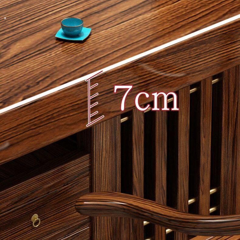 Solid wood large board tea table and chair combination new Chinese-style wood tea table office and home use one table and five chairs set of tea tables