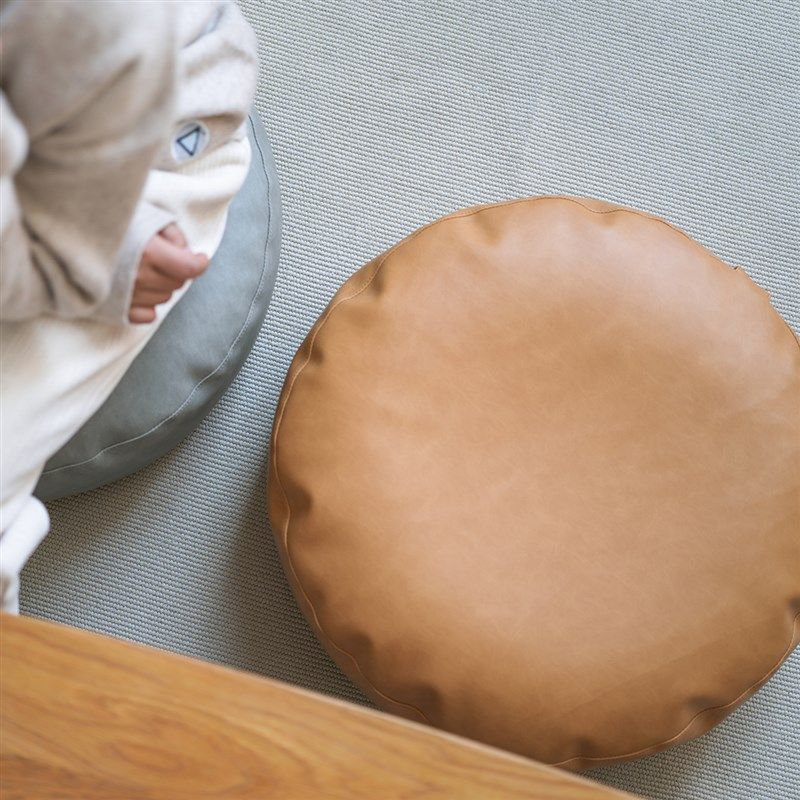 Leather floor cushion Japanese futon lazy cushion tatami mat Nordic bay window thickened seat post no wash