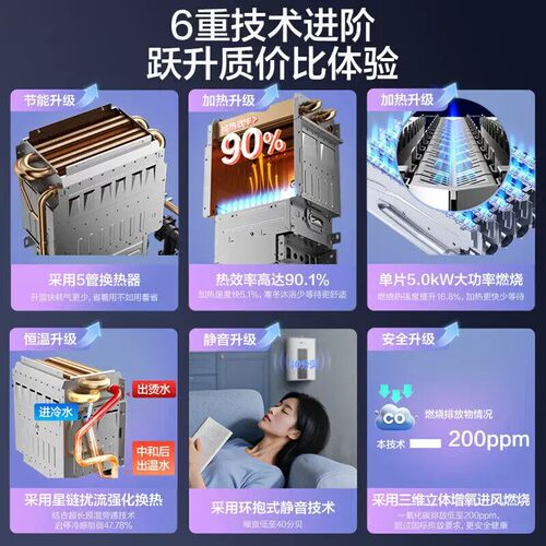 万和白露恒温增压燃气热水器P5PRO系列天然气四季免调节官方正品 - 图2