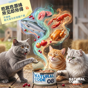 自然代码原装进口营养猫罐头