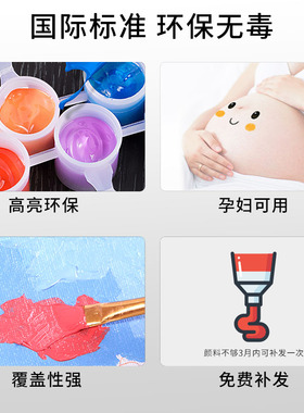 数字油画diy填充简约手绘涂色丙烯减压手工画画diy填色油彩画花漾