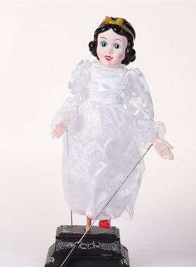 杖头木偶纯手工白雪公主木偶玩具幼儿园表演福建非遗传统研学摆件