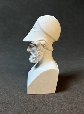 伯里克利将军古酒腊人物雕像艺术石膏雕塑桌面书架希柜装饰摆件
