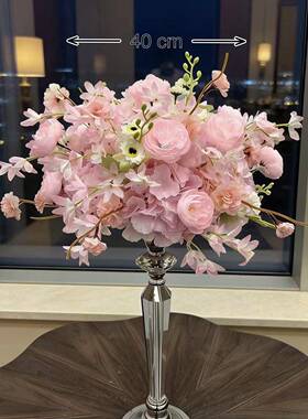 酒店宴会厅餐桌花摆花彷真花婚礼压克力桌花KTV生日包厢布置台花