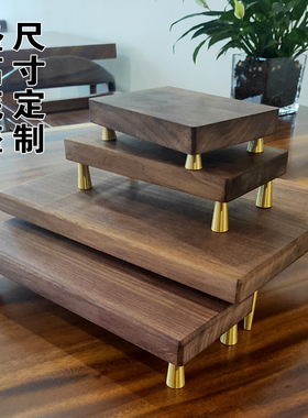 实木底木摆件座质托盘垫像红木木佛四方长方形胡桃木底座红木花瓶