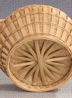 竹制品 工艺品 竹编篮子 家用纯手工农家 竹子竹筐 馒头筐子馍筐