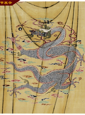 唐太宗李世民画像 谥文武大圣大广孝皇帝卷轴挂画 丝绸材质已装裱