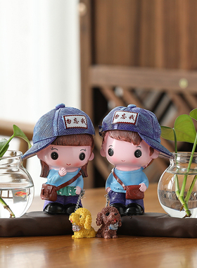 北欧风创意家居摆件装饰品酒柜客厅插花水培绿萝花瓶办公桌小摆件