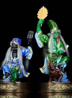 20像3新款家用阴神乩童神摆件黑2无常佛白大二爷伯神像七爷八爷像