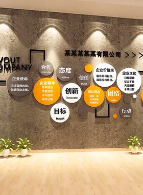 公司会议室布置背景墙面3d自粘贴纸创意励志标语办公室企业装饰画