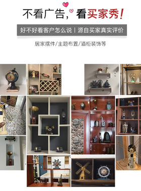 美式创意复古小摆件怀旧装饰家居客厅咖啡厅酒柜留声机模型艺术品