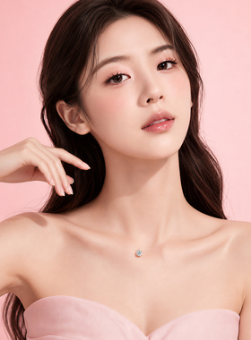 MOAISA1克拉莫桑钻人鱼之泪项链