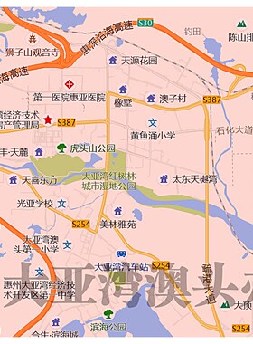 惠阳区地图1.15m惠州市折叠版装饰画会议室客厅办公室书房壁画