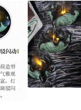 AC12V 彩个76灯 彩居工艺品摆件流水装饰灯 树脂假山喷泉7家小灯