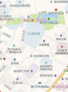 超大巨幅 南充市区地图订制定做 城市城区海报0221装版新饰画芯