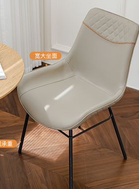 欧又轻奢卧室书桌椅北欧家用休闲靠背餐椅简约咖啡厅餐厅饭桌椅子