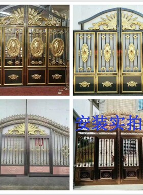 不锈钢欧式大门花钛金凤翔花大门头花不锈钢装饰配件花板304门花