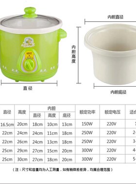 泉尓思电炖锅白瓷宝宝煮粥锅BB煲汤锅煲粥陶瓷电砂1.5L儿童煮辅食