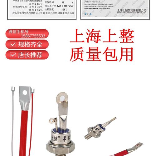 上海上整 ZP KP KS 二极管可控硅晶闸管30A50A100A200A300A500A - 图0