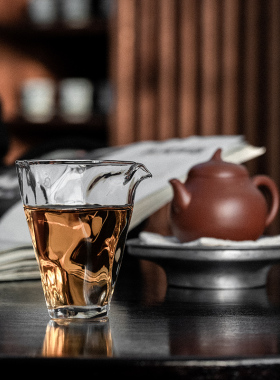 落笙玻璃公道杯加厚耐热分茶器日式茶海匀杯高档家用功夫茶具配件