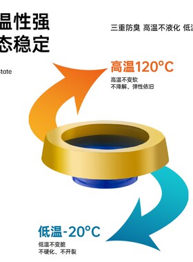 马桶法兰圈防臭加厚密封圈坐便器返臭神器通用胶圈底部底座垫圈