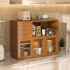 Desktop storage box dustproof storage rack cup storage cabinet kitchen tableware storage cabinet multi-function dish sorting rack