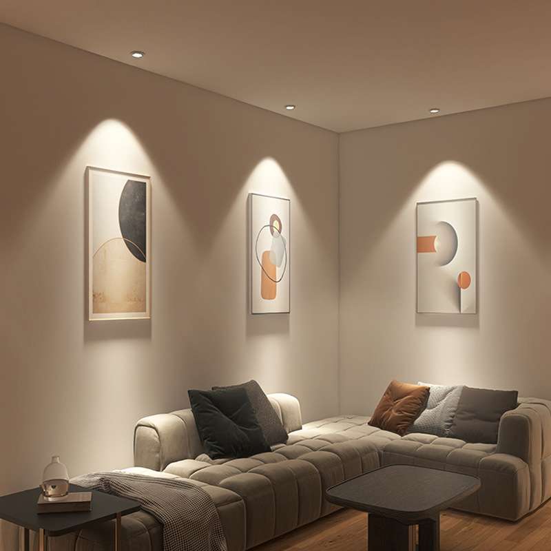 Hill spotlights embedded anti-glare wall washing spotlights home extremely narrow frame led ceiling lights downlights living room