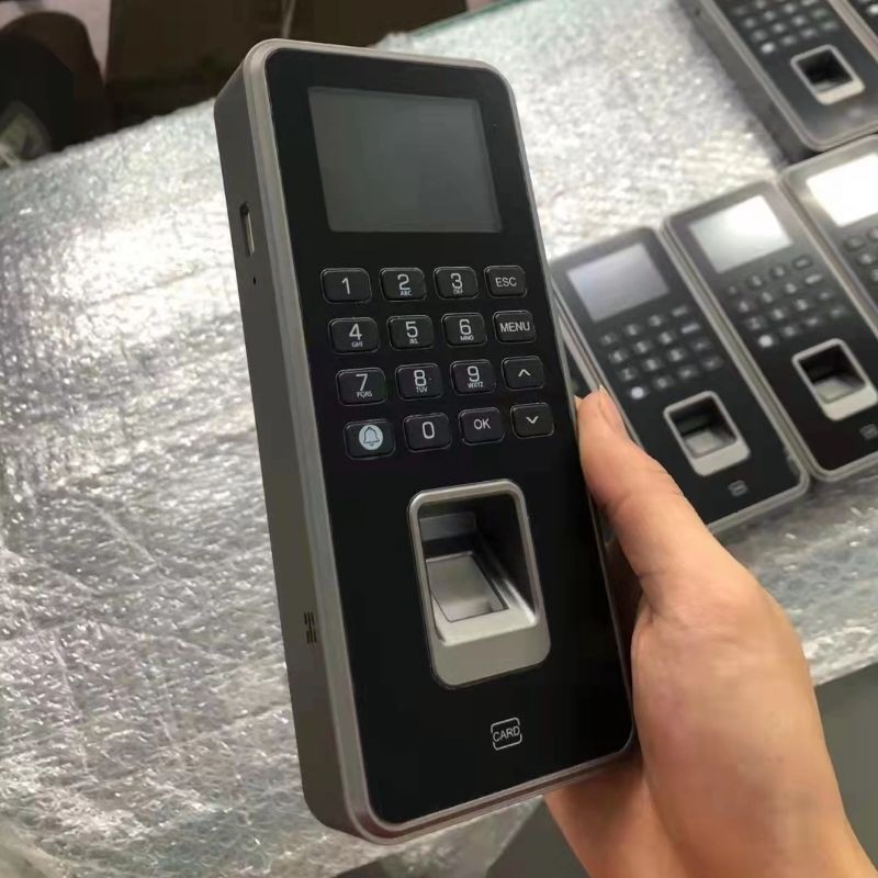 Fingerprint password swipe card integrated attendance access control machine F01 hospital bank office glass automatic door electronic lock
