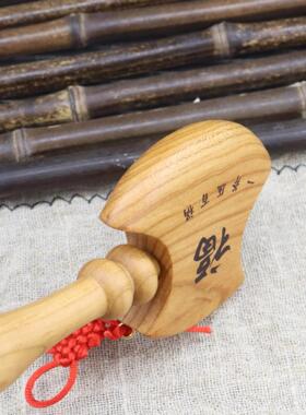 野生山桃木斧子挂件搬家乔迁客厅家具摆件桃木斧剑木雕工艺品