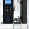 Glass door fingerprint lock with attendance office single and double door no drilling access control lock access control system password lock