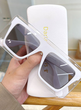 太阳镜遮阳墨镜复古方形大框连体