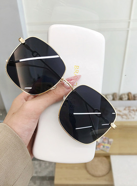 金属方框大脸显瘦墨镜女新款潮男韩版街拍遮阳圆脸太阳镜开车眼镜